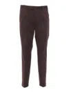 Pt Torino Cotton Trousers With Front And Back Pockets In Brown