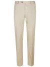 Pt Torino Beige Trousers With Front Pleat In Brown