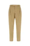 Pt Torino Trousers Cotton Blend Pleated Front In Metallic