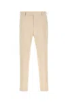 Pt Torino Pant Stretch Cotton Loops Belt In Brown