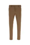 Pt Torino Stretch Cotton Trousers With Pockets And Creases In Brown