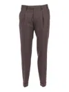 Pt Torino Pleat-detail Trousers In Brown