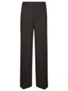 Pt Torino Melange Grape Wool Blend Lorenza Palazzo Pant In Burgundy