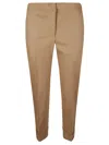 Pt Torino Pleated-cuff Trousers In Brown