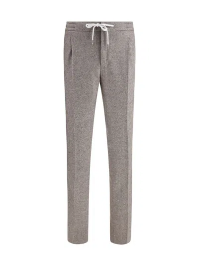Pt Torino Soft Virgin Wool And Cashmere Trousers In Brown