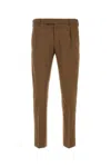 Pt Torino Stretch Wool Trousers In Brown