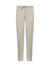 Pt Torino Drawstring-waist Poplin Chinos In Cream