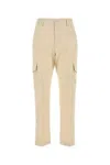 Pt Torino Cream Cotton Blend Cargo Pant In Green