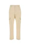 Pt Torino Cream Cotton Blend Cargo Pant In Green