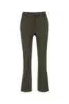 Pt Torino Pant Viscose Stretch Flared Hem In Green