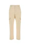 Pt Torino Cream Cotton Blend Cargo Pant In Green