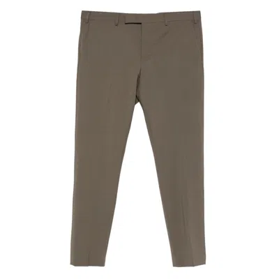 Pt Torino Casual Pants With Belt Loops In Green