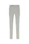 Pt Torino Light Grey Stretch Cotton Blend Silkochino Pant In Grey