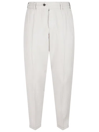 Pt Torino Elasticated-waistband Pleated Trousers In Neutral