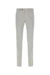 Pt Torino Light Grey Stretch Cotton Blend Silkochino Pant In Grey