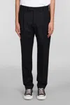 Pt Torino Pants In Black Wool In Black