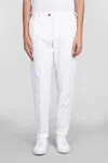 Pt Torino Dyed Silkochino Slim Fit Pants In White