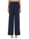 Pt Torino Blue Regular Flat Front Pants