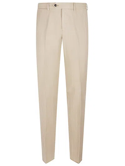Pt Torino Buttoned Straight-leg Trousers In Neutral