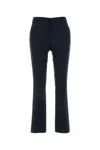 Pt Torino Black Mini Flare Pants In Stretch Fabric Woman In Blue
