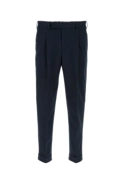 Pt Torino Cotton Trousers In Blue