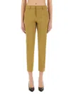Pt Torino Slim Fit Cropped Trousers With Side Pockets