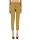 Pt Torino Slim Fit Cropped Trousers With Side Pockets