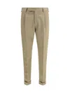 Pt Torino Rebel Virgin Wool Trousers In Nude