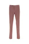 Pt Torino Stretch Modal Blend Pant With Belt Loops In Pink