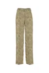 Pt Torino High Waist Satin Trousers With Side Pockets In Printed