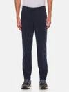 Pt Torino Front Pleated Straight Trousers With Cuffed Hem In Blau 1