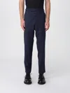 Pt Torino Man Pants Navy Size 42 Polyester, Wool, Elastane In Blue