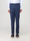 Pt Torino Garment-dyed Silkochino Slim Fit Pants In Blue