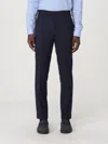 Pt Torino Navy Blue Cotton Trousers In Black