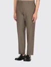 Pt Torino Straight Cotton Silk Trousers In Brown