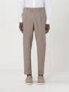 Pt Torino Tailored Straight-leg Pants With Subtle Pleats And Side Pockets In Rope