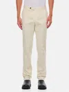 Pt Torino Button-zip Trousers In Weiss