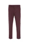 Pt Torino Turn-up Hem Tapered Trousers In Red