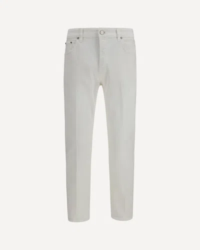 Pt Torino Pantaloni Reggae In Denim In White