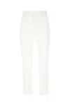 Pt Torino Cotton Stretch Pants Back Pockets In White