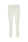 Pt Torino 'new York' White Pants With Belt Loops In Viscose Stretch Woman In White