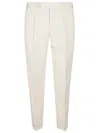 Pt Torino Cotton-linen Blend Trousers With Modern Tailoring In White