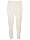 Pt Torino Cotton-linen Blend Trousers With Modern Tailoring In White