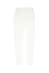 Pt Torino Cotton Stretch Pants Back Pockets In White