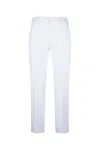 Pt Torino Trousers Back Side Pockets Belt Loops In White