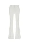 Pt Torino White Stretch Cotton Blend Pant In White