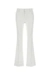 Pt Torino White Stretch Cotton Blend Pant In White