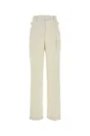 Pt Torino White Wool Blend Isabel Pant In White
