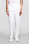 Pt Torino Dyed Silkochino Slim Fit Pants In White