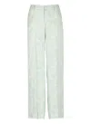 Pt Torino Wide-leg Palazzo Trousers With Elastic Waist In Green